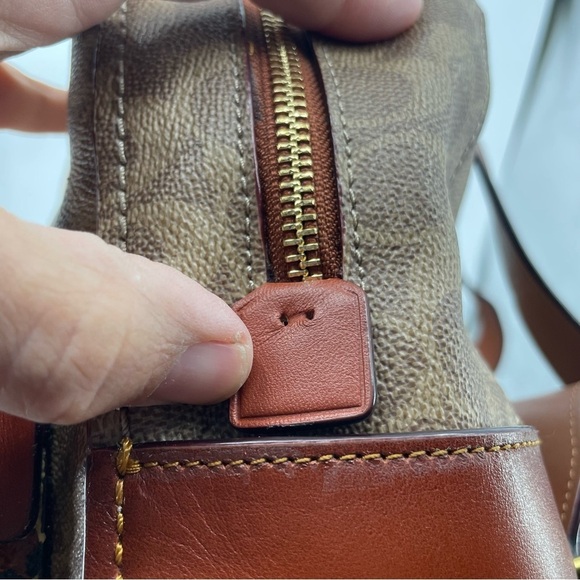 Coach Campus Backpack 23 Signature Canvas 32715 Beige / Brown PVC Leather Bag - Picture 14 of 16